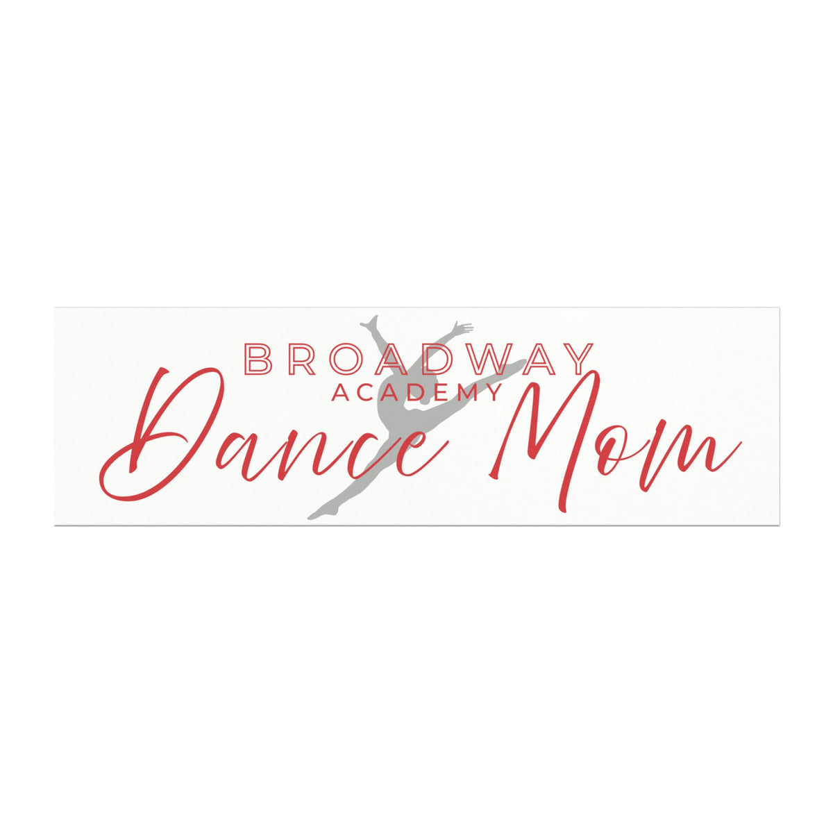 Broadway Dance Mom Car Magnet, White/Dancer Silhouette