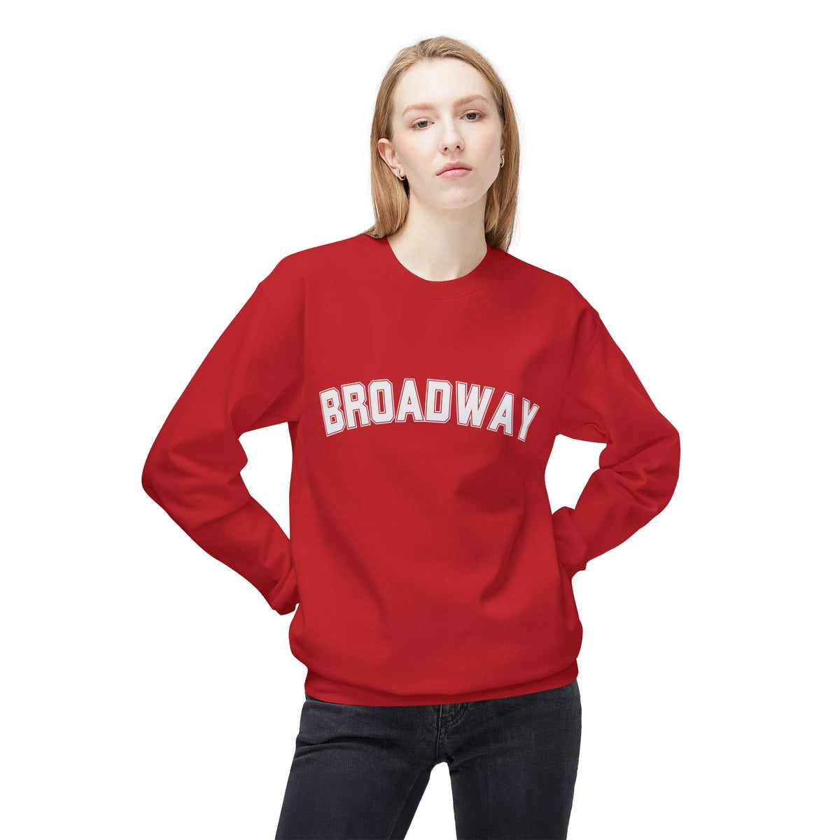 Broadway Collegiate Crewneck Sweatshirt, Teen/Women